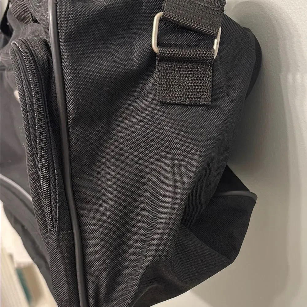 Pro-Exec Black Textured Duffel Bag with Shoulder Strap